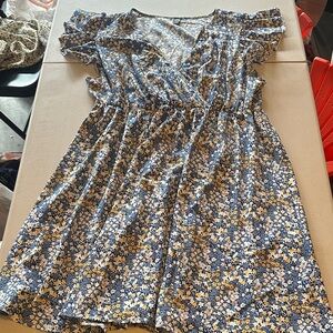 SHEIN Blue Floral Dress